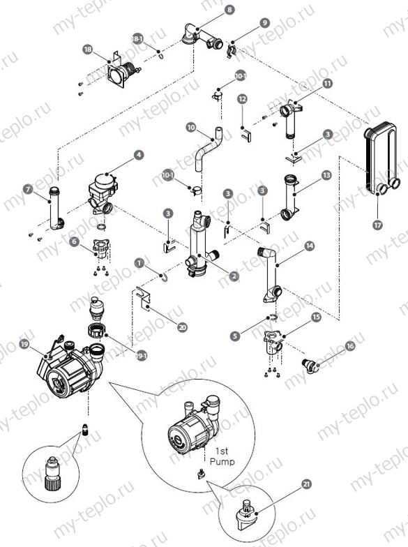 Трёхходовой клапан Navien Deluxe 35K