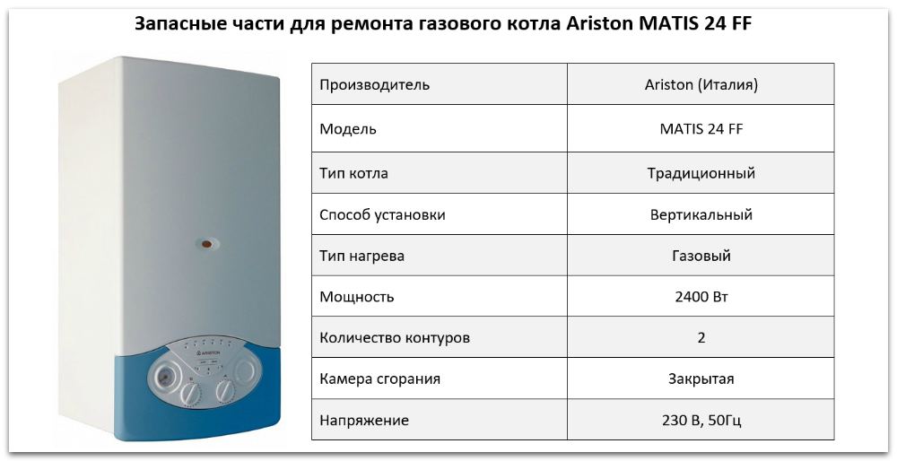 Купить запчасти Ariston MATIS 24 FF в Ижевске
