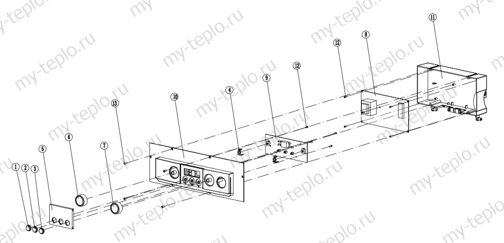 Запчасти для Navien HEATATMO NGB150 16A: схема Запчасти Navien HEATATMO NGB150 16A купить в Ижевске