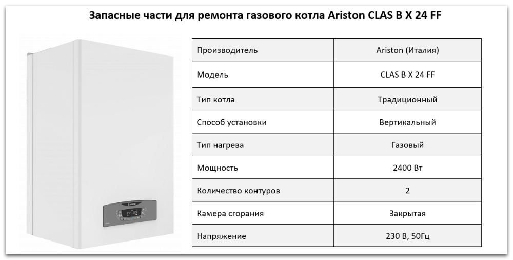 Купить запчасти Ariston CLAS B X 24 FF в Ижевске
